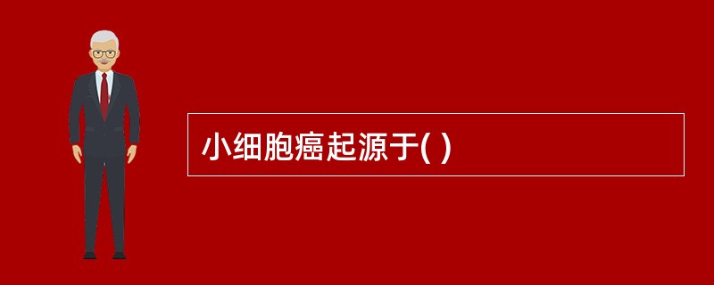 小细胞癌起源于( )