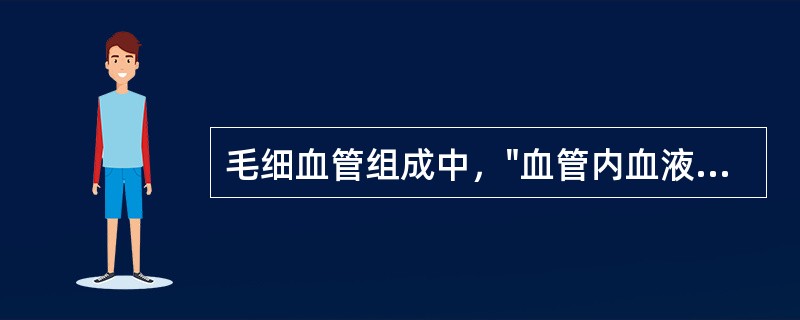 毛细血管组成中，"血管内血液和血管外组织液进行物质交换的场所"属于