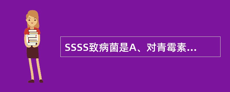 SSSS致病菌是A、对青霉素耐药金葡菌B、凝固酶阳性金葡菌C、产毒素的链球菌D、