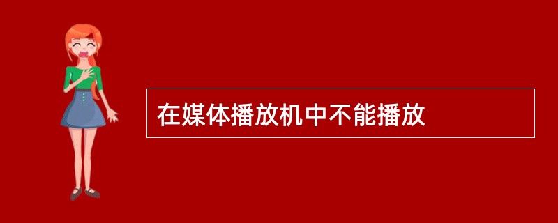 在媒体播放机中不能播放