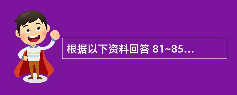 根据以下资料回答 81~85 题 现有甲乙两企业的劳动生产率和平均职工人数资料如