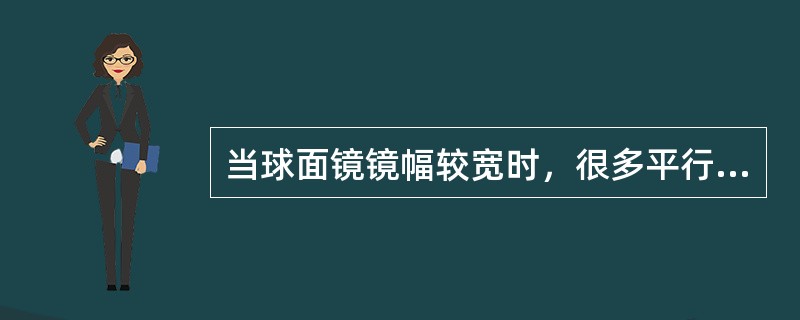 当球面镜镜幅较宽时，很多平行于主轴的非近轴区光束达镜面后，光线被反射后不能向主轴