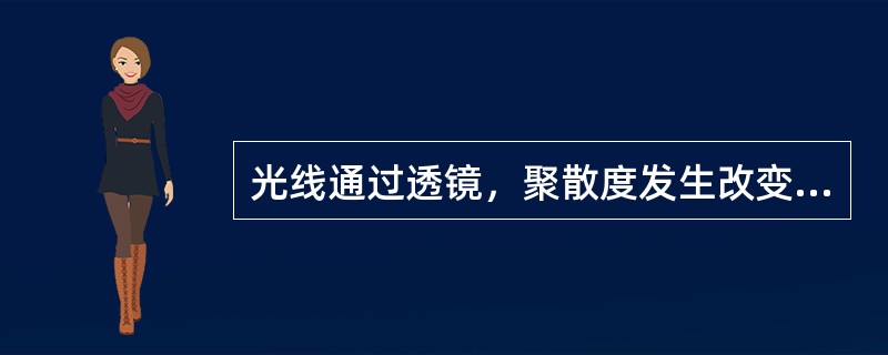 光线通过透镜，聚散度发生改变，是什么现象