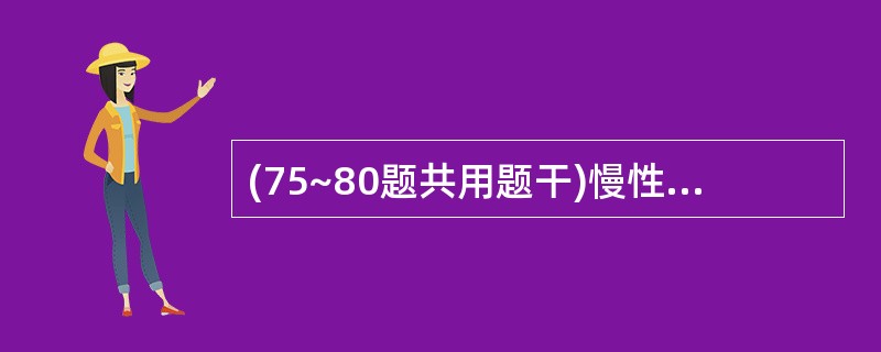 (75~80题共用题干)慢性肺心病患者,近1周来咳嗽加剧,双肺有湿哕音,双下肢水