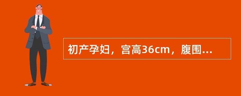 初产孕妇，宫高36cm，腹围100cm，胎儿体重估计为A、2600gB、3000