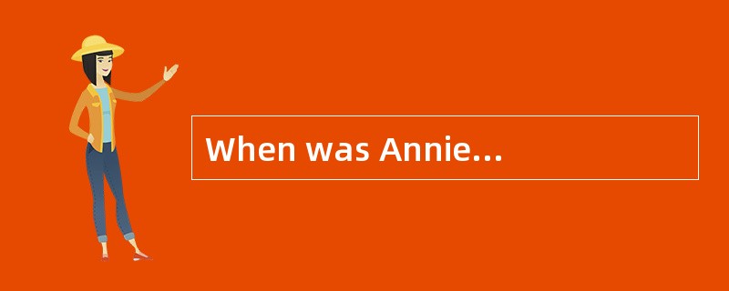 When was Annie's last driving test?