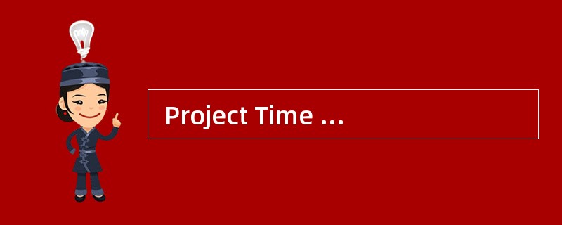  Project Time Management includes the p