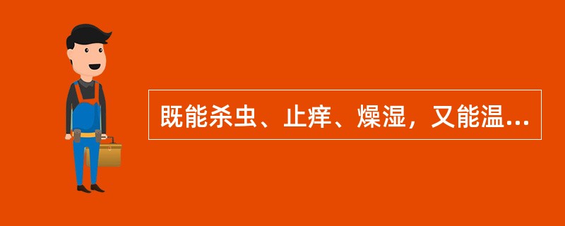 既能杀虫、止痒、燥湿，又能温肾壮阳的药物是A、雄黄B、白矾C、地肤子D、硫黄E、
