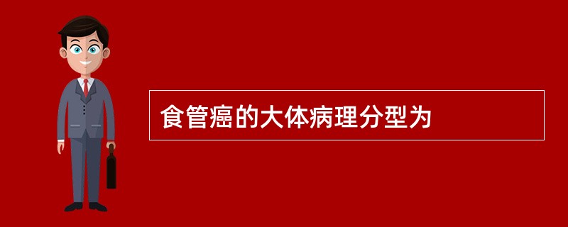 食管癌的大体病理分型为