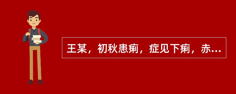 王某，初秋患痢，症见下痢，赤多白少，高热，腹痛较甚，里急后重，口渴饮冷，舌红苔黄