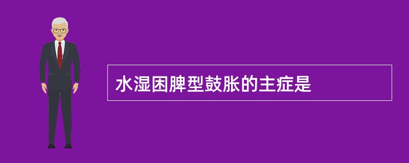 水湿困脾型鼓胀的主症是