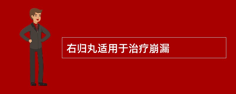 右归丸适用于治疗崩漏