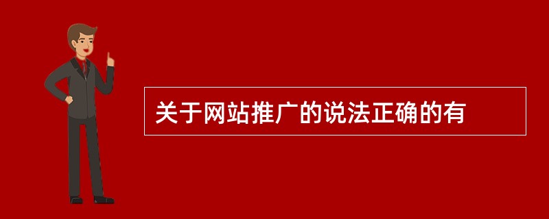 关于网站推广的说法正确的有