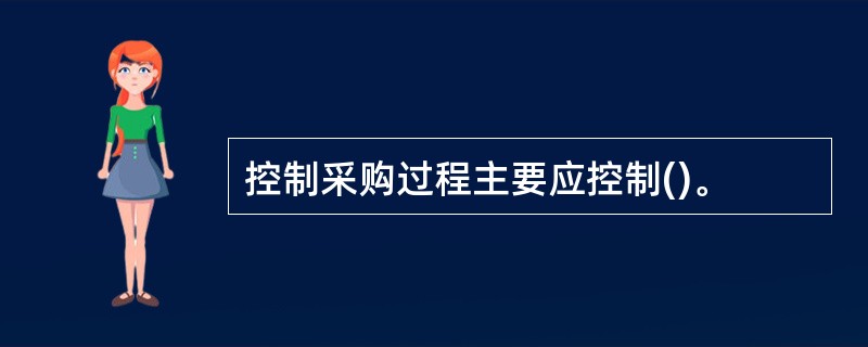 控制采购过程主要应控制()。