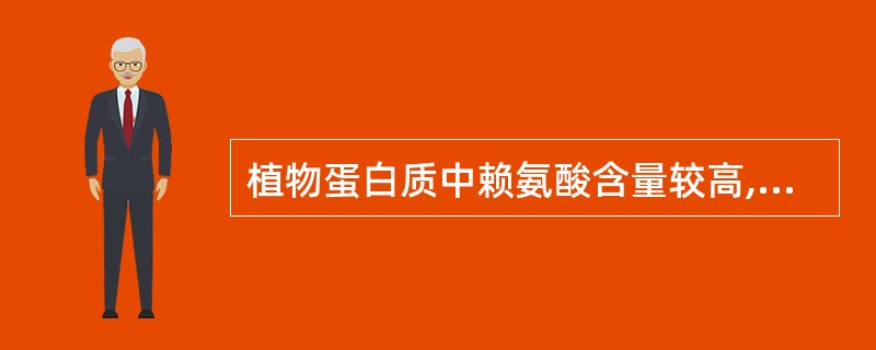 植物蛋白质中赖氨酸含量较高,营养价值也相对较高。( )