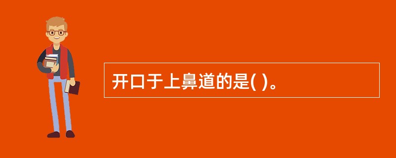 开口于上鼻道的是( )。