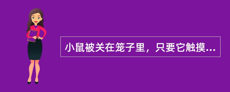 小鼠被关在笼子里，只要它触摸到笼子里红色的按钮就可得到一颗食物，于是小鼠很快就学