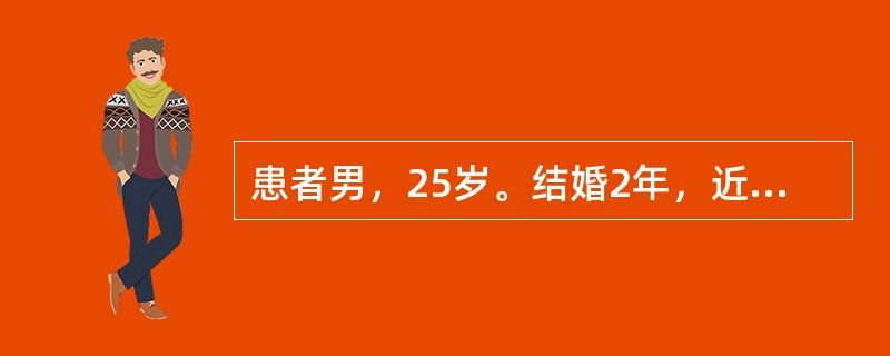 患者男，25岁。结婚2年，近1年与妻子房事时，在阴茎进入阴道之前或正当进入阴道时