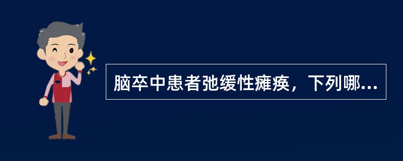 脑卒中患者弛缓性瘫痪，下列哪项不是提高肌张力的方法A、牵拉挤压关节B、拍打刷擦法