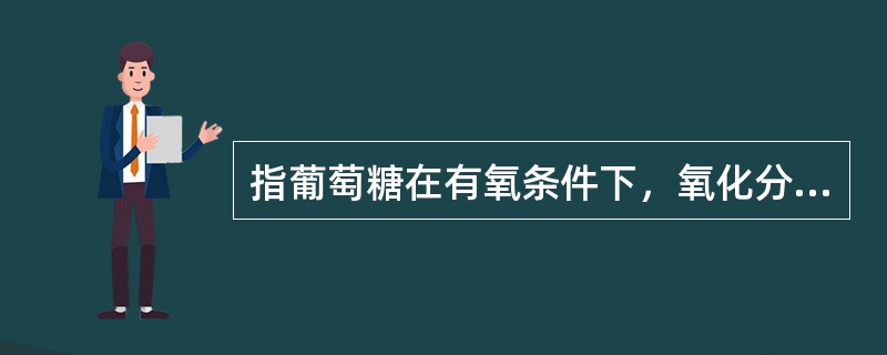 指葡萄糖在有氧条件下，氧化分解生成二氧化碳和水的过程