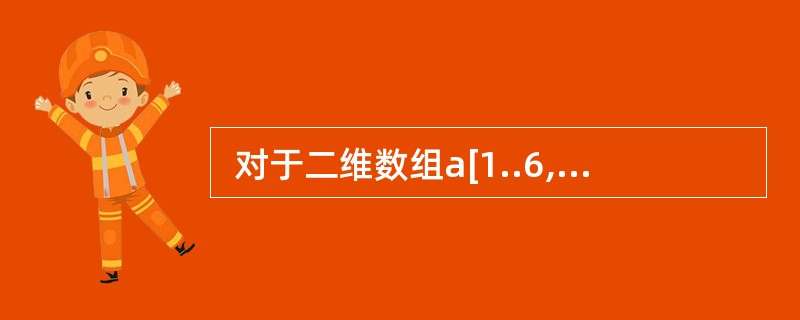  对于二维数组a[1..6,1..8],设每个元素占2个存储单元,且以列为主序