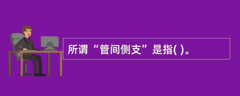 所谓“管间侧支”是指( )。