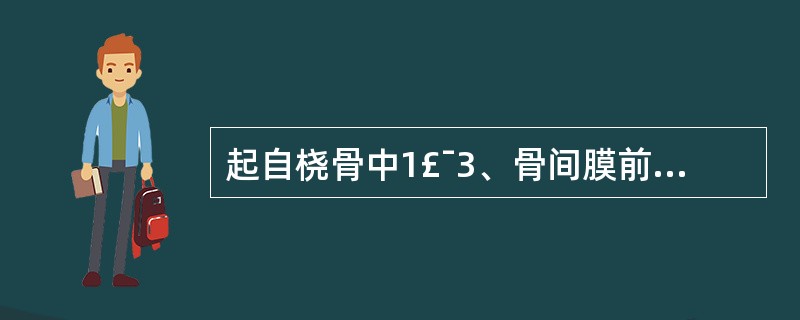 起自桡骨中1£¯3、骨间膜前面，止于拇指末节指骨底的肌是