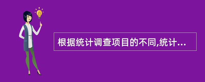 根据统计调查项目的不同,统计报表制度分为()。