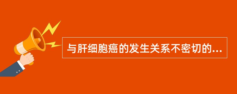 与肝细胞癌的发生关系不密切的是A、甲型肝炎病毒B、黄曲霉毒素C、乙型肝炎病毒D、