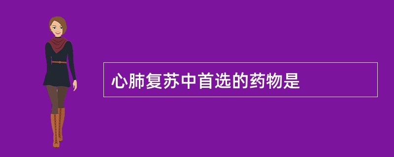 心肺复苏中首选的药物是