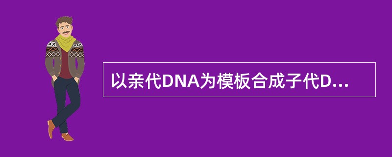 以亲代DNA为模板合成子代DNA分子