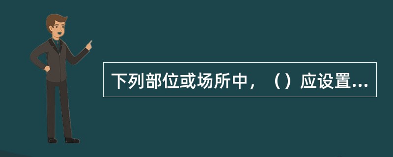 下列部位或场所中，（）应设置消防应急照明灯。