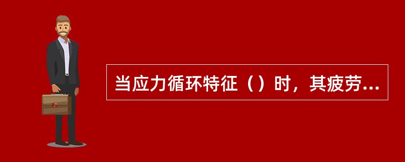 当应力循环特征（）时，其疲劳极限等于强度极限。