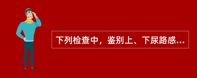 下列检查中，鉴别上、下尿路感染最有意义的检查是（）。