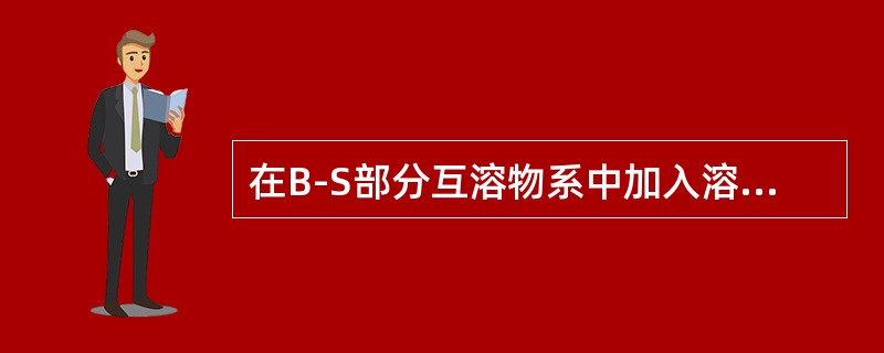 在B-S部分互溶物系中加入溶质A组分，将使B-S互溶度（）。恰当降低操作温度，B