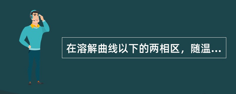 在溶解曲线以下的两相区，随温度的升高，溶解度曲线范围会缩小。