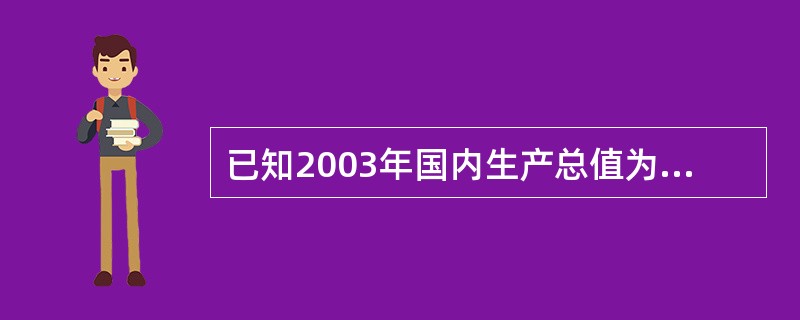 已知2003年国内生产总值为8.5万亿元,在这几年中国内生产总值增长最快的年度是