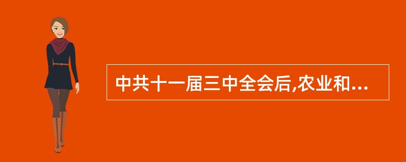 中共十一届三中全会后,农业和农村经济的发展面临的主要问题有