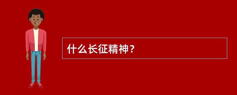 什么长征精神？