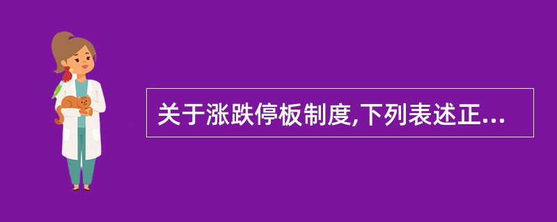 关于涨跌停板制度,下列表述正确的有( )。