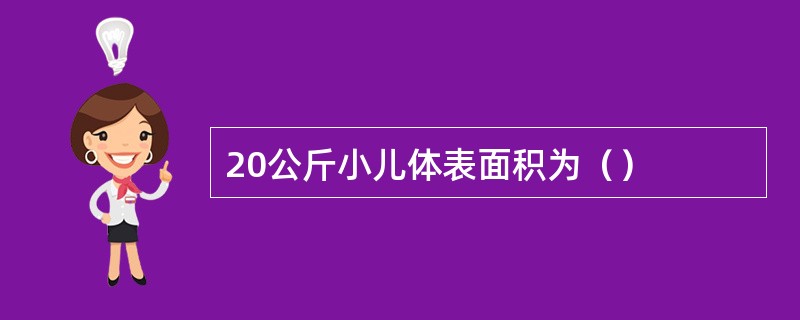 20公斤小儿体表面积为（）