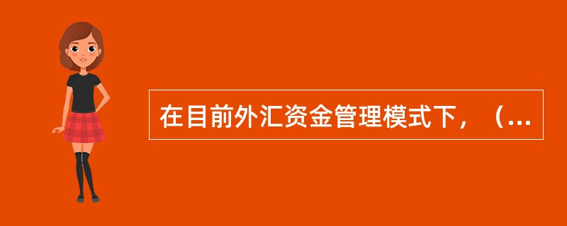 在目前外汇资金管理模式下，（）负责辖内外汇资金管理。