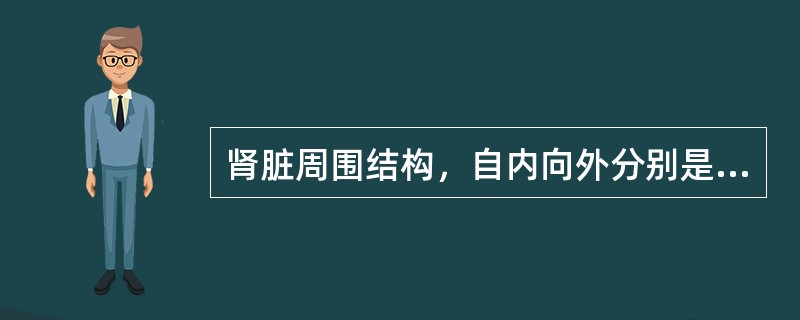 肾脏周围结构，自内向外分别是（）