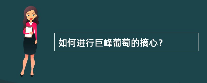 如何进行巨峰葡萄的摘心？