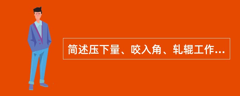 简述压下量、咬入角、轧辊工作直径之间的关系。
