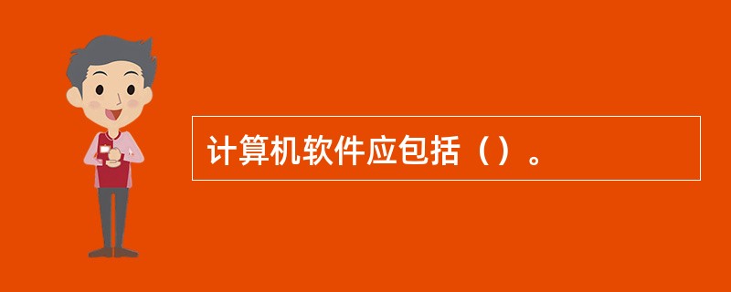 计算机软件应包括（）。