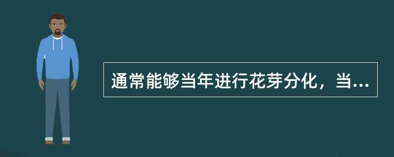 通常能够当年进行花芽分化，当年开花结果的果树有（）