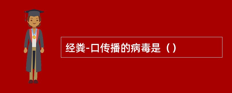 经粪-口传播的病毒是（）