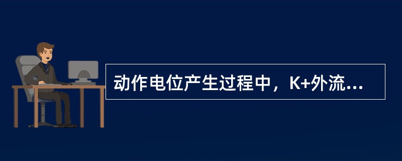 动作电位产生过程中，K+外流增大出现（）