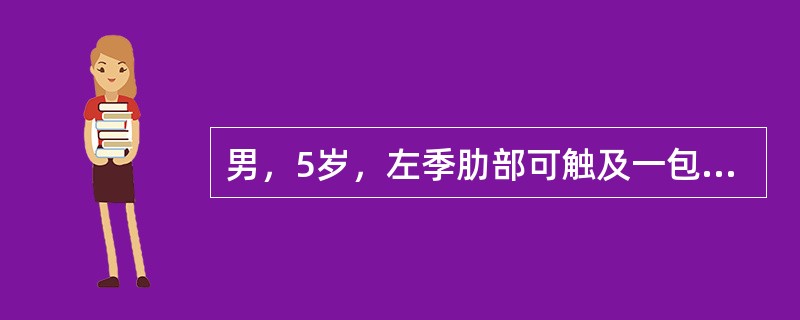 男，5岁，左季肋部可触及一包块，结合所示图像，最可能的诊断是()